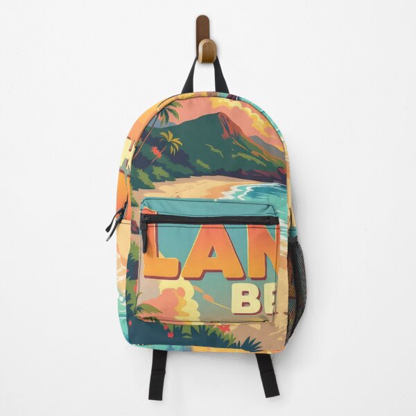 Item preview, Lanikai Beach, Oahu, Hawaii: Vintage-Style Painterly Travel Poster designed and sold by LSVart.