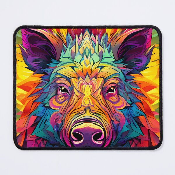 Item preview, Colorful boar portrait in an abstract style designed and sold by Mianku | Für das Leben.