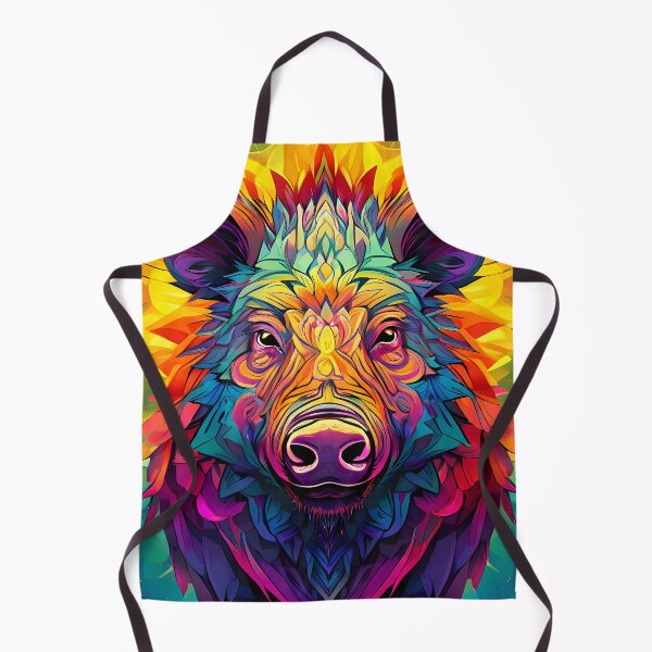 Item preview, Colorful boar portrait in an abstract style designed and sold by Mianku | Für das Leben.