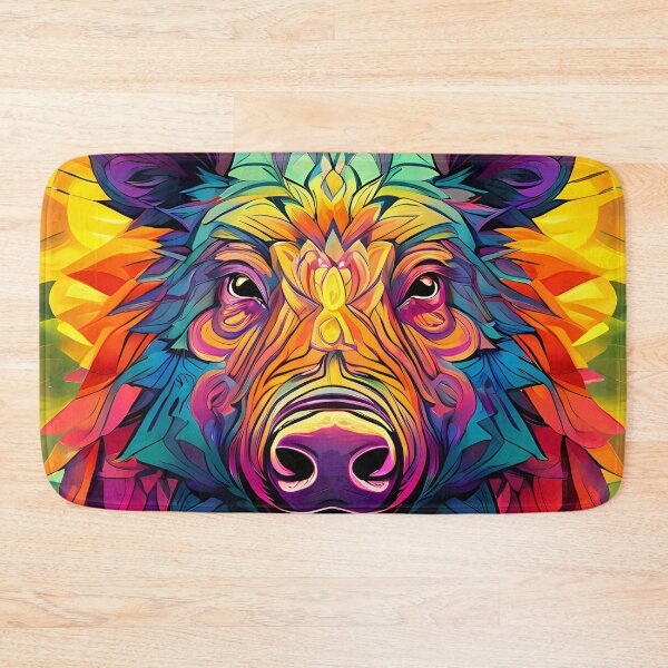 Item preview, Colorful boar portrait in an abstract style designed and sold by Mianku | Für das Leben.