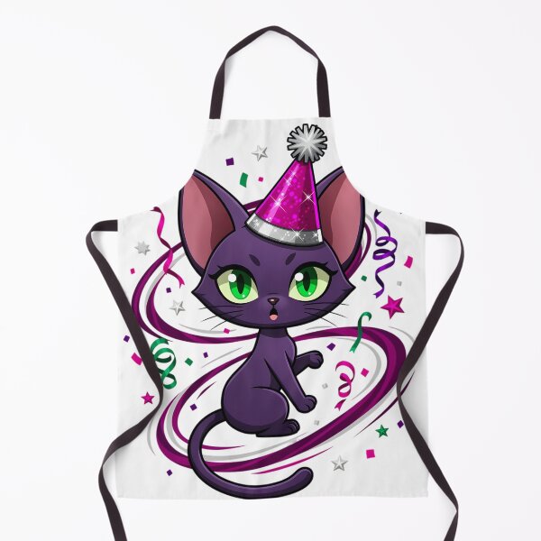 Artikelvorschau, Orientalische Katze, die sich dreht, Neujahrs-Chibi, lustige elegante Katze, sarkastisches Feiertagsdesign entworfen und verkauft von GiftsForge.