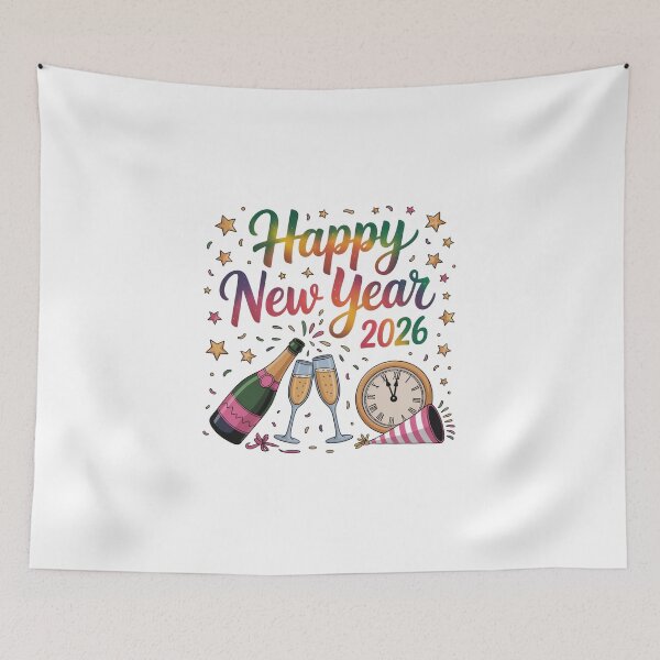 Item preview, Happy New Year 2026 Colorful Party Celebration Design, Colorful Happy New Year 2026 Celebration Art, Happy New Year 2026 Fun Party Night Art designed and sold by GDbanners.