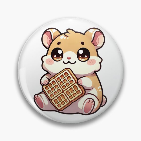 Item preview, Kawaii Hamster – Cute Pastel Waffle Animal designed and sold by PawsPastel.