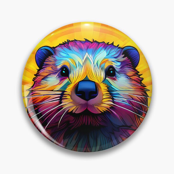 Item preview, Colorful beaver in a psychedelic environment designed and sold by Mianku | Für das Leben.
