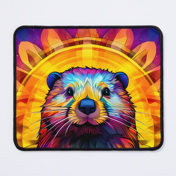 Item preview, Colorful beaver in a psychedelic environment designed and sold by Mianku | Für das Leben.