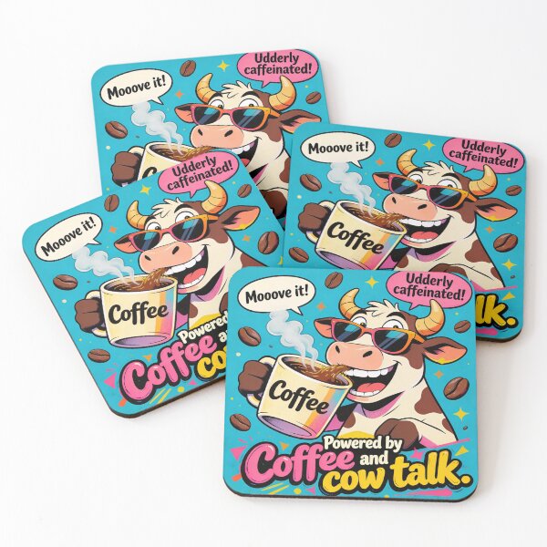Item preview, Powered by Coffee and Cow Talk designed and sold by PrintYourStyle.
