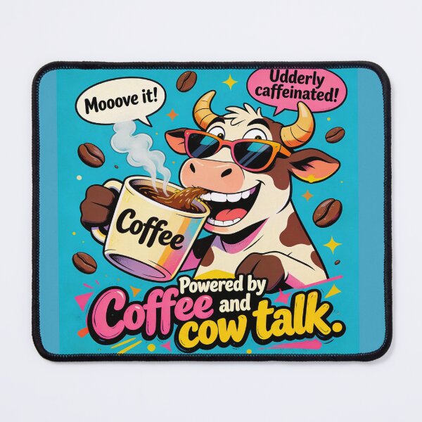 Item preview, Powered by Coffee and Cow Talk designed and sold by PrintYourStyle.