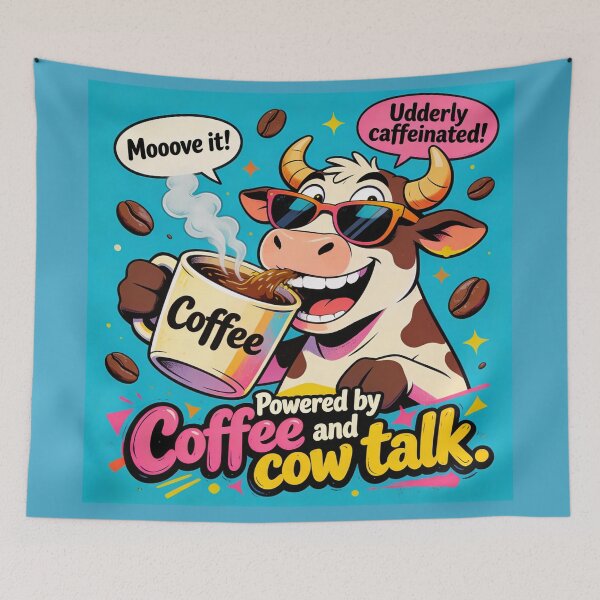 Item preview, Powered by Coffee and Cow Talk designed and sold by PrintYourStyle.