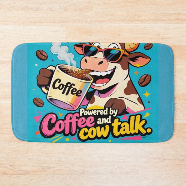 Item preview, Powered by Coffee and Cow Talk designed and sold by PrintYourStyle.