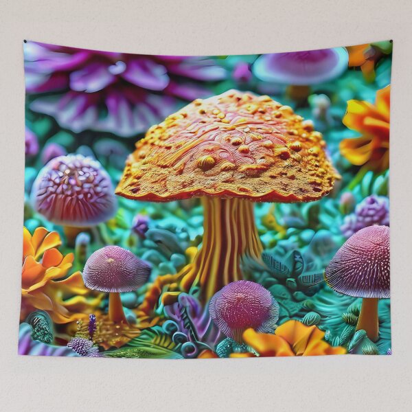 Item preview, A magical mushroom land with floral accents designed and sold by Mianku | Für das Leben.