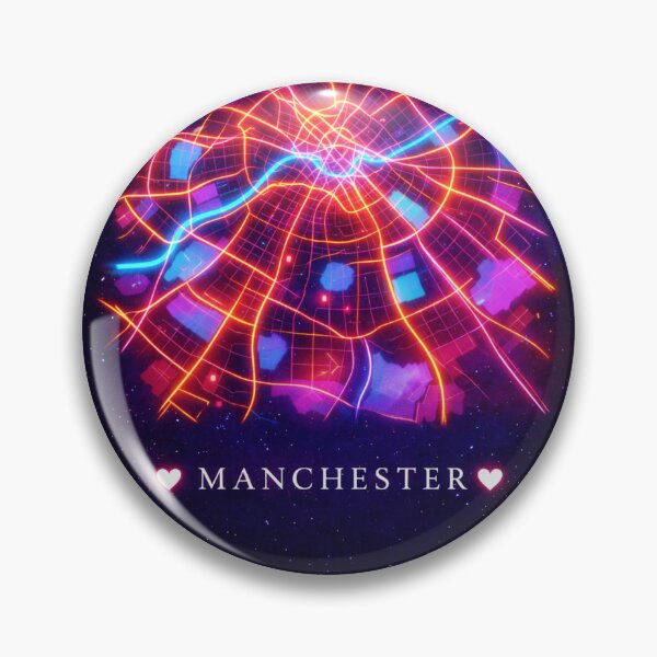 Item preview, ♥ Manchester ♥ – Neon City Map Aesthetic designed and sold by ZoviraDesigns.
