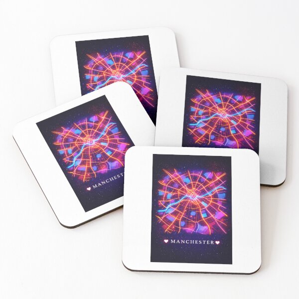 Item preview, ♥ Manchester ♥ – Neon City Map Aesthetic designed and sold by ZoviraDesigns.