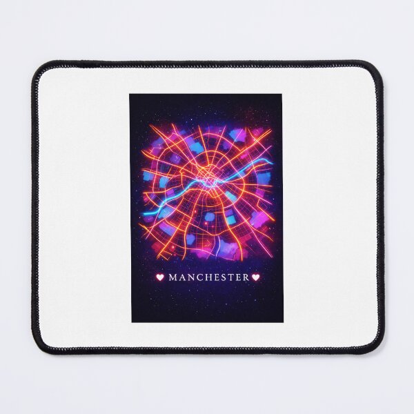 Item preview, ♥ Manchester ♥ – Neon City Map Aesthetic designed and sold by ZoviraDesigns.