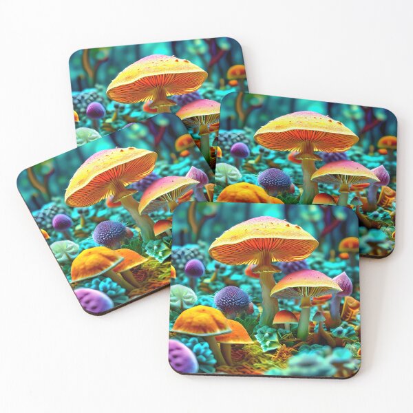 Item preview, Magic mushrooms in a glowing forest designed and sold by Mianku | Für das Leben.