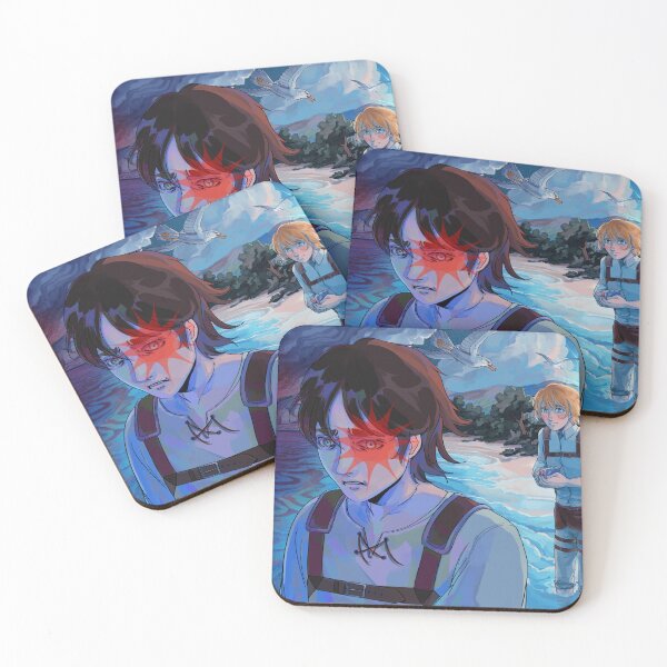 Item preview, Armin and Eren at the beach designed and sold by AzuriteMagpie.