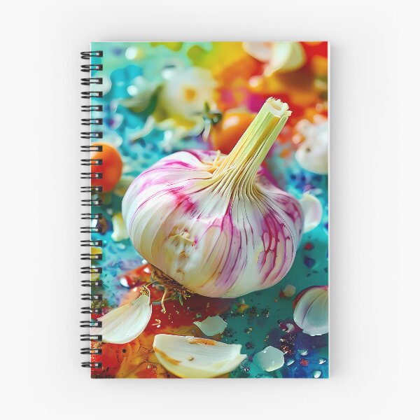 Item preview, Purple garlic on a colorful background designed and sold by Mianku | Für das Leben.