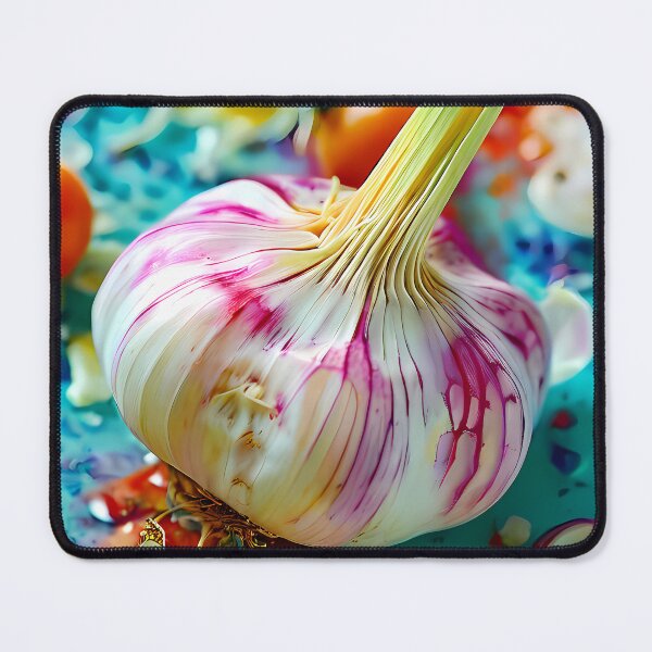 Item preview, Purple garlic on a colorful background designed and sold by Mianku | Für das Leben.