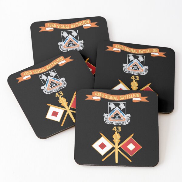 Item preview, Army - 43rd Signal Battalion w Signal Branch - Ribbon - Br - DUI X 300 designed and sold by Military Insignia Products.