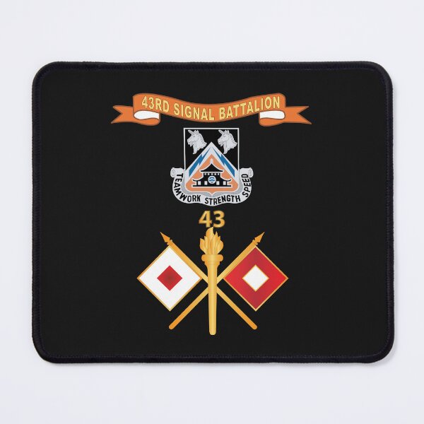 Item preview, Army - 43rd Signal Battalion w Signal Branch - Ribbon - Br - DUI X 300 designed and sold by Military Insignia Products.