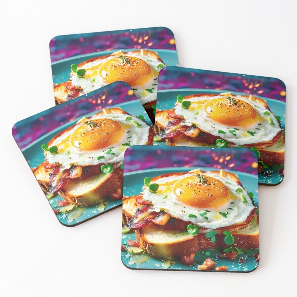 Item preview, Fried egg with bacon on toast designed and sold by Mianku | Für das Leben.