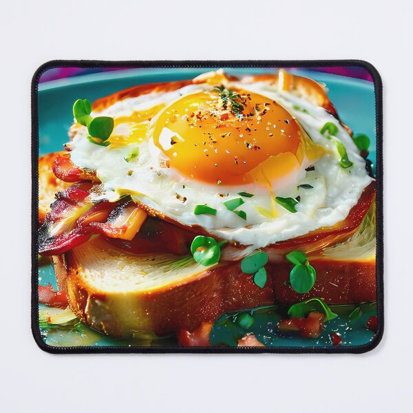 Item preview, Fried egg with bacon on toast designed and sold by Mianku | Für das Leben.