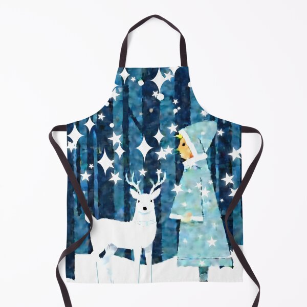 Item preview, The Forest of Falling Stars – Primitive Midcentury Winter Art designed and sold by amandaline.