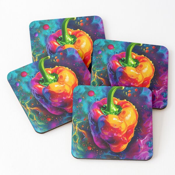 Item preview, A bell pepper's color explosion in space designed and sold by Mianku | Für das Leben.