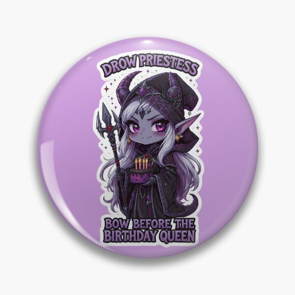 Item preview, Chibi Drow Priestess Cute Fantasy Birthday Dark Elf Art designed and sold by RpgTools.