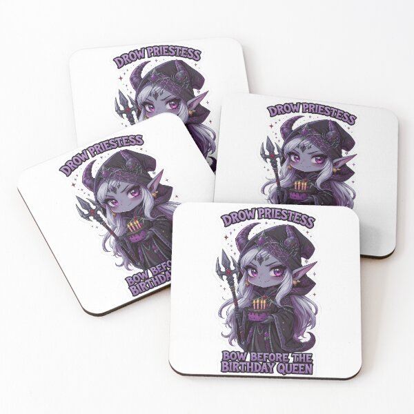 Item preview, Chibi Drow Priestess Cute Fantasy Birthday Dark Elf Art designed and sold by RpgTools.