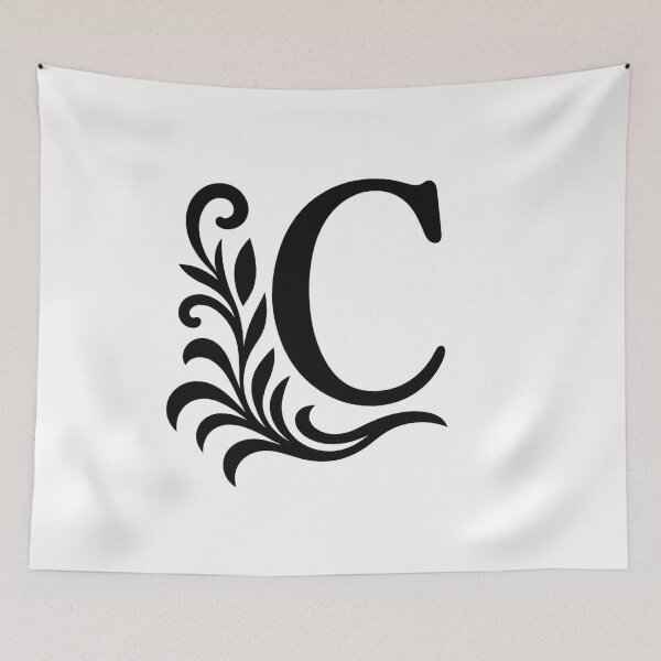 Item preview, Ornamental Letter C – Elegant Floral Monogram designed and sold by luckyyouth.