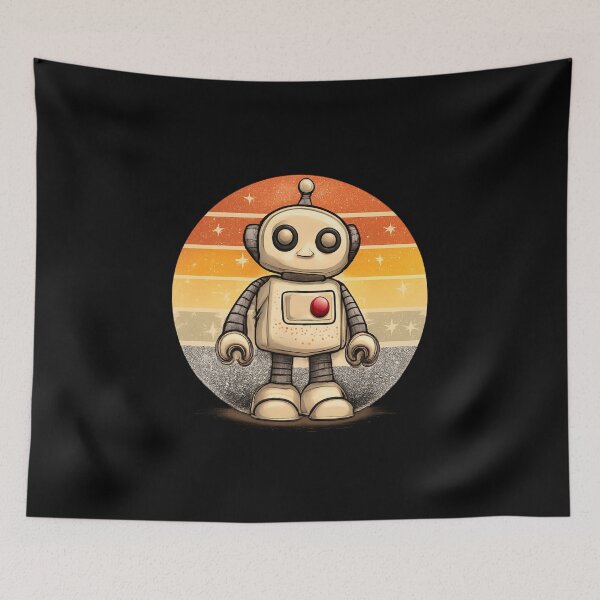 Item preview, Minimalist Retro Robot designed and sold by DesignShopAD.