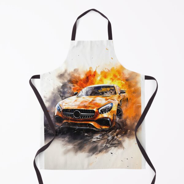 Item preview, Bright coupe emerging from cinematic blast on white background designed and sold by RevUpDesign.