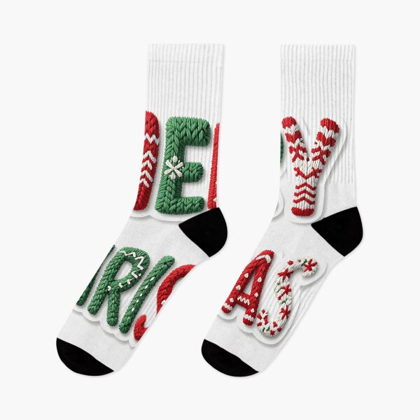 Item preview, Merry Christmas Knitted Typography – Festive Holiday Text Design designed and sold by ShykShop.