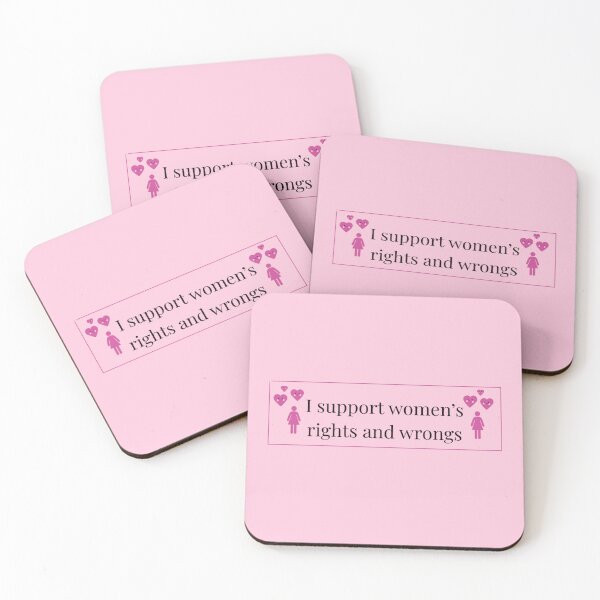 Item preview, I support women's rights and wrongs funny women sticker  designed and sold by Azyorz.
