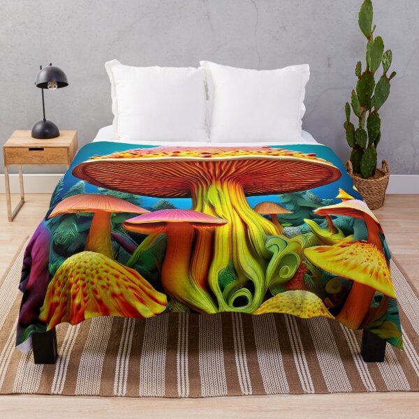 Item preview, Imaginative mushroom landscape in vibrant colors designed and sold by Mianku | Für das Leben.
