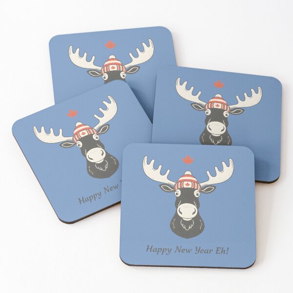Item preview, Canadian Happy New Year Eh Moose designed and sold by HowToCanadian.