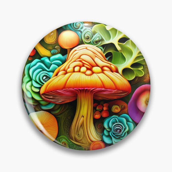 Item preview, Colorful arrangement of mushrooms and plants on green designed and sold by Mianku | Für das Leben.