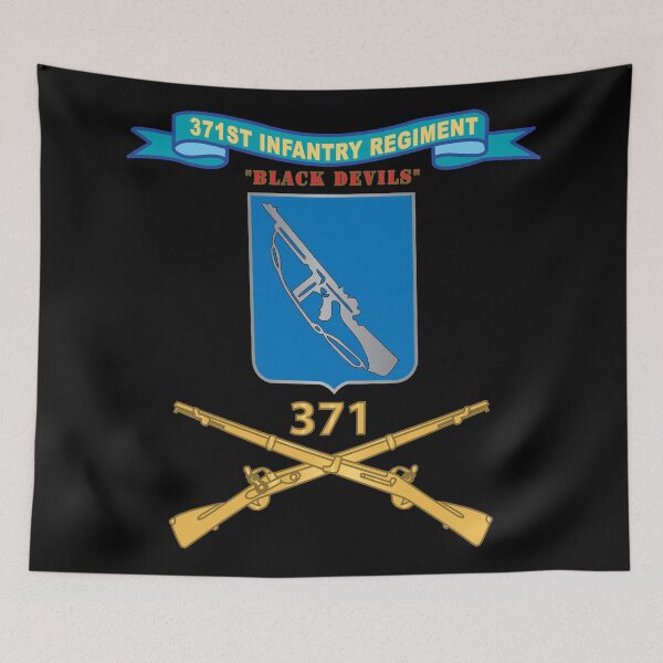 Item preview, Army - 371st Infantry Regiment - Black Devils w Ribbon - Br X 300 designed and sold by Military Insignia Products.