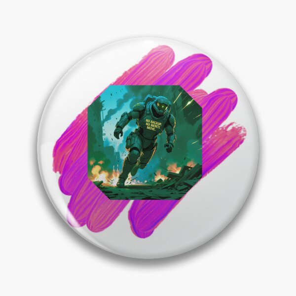 Item preview, No Backup No Mercy futuristic warfare designed and sold by SloganSauce.