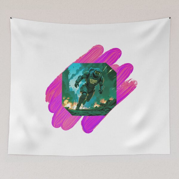 Item preview, No Backup No Mercy futuristic warfare designed and sold by SloganSauce.