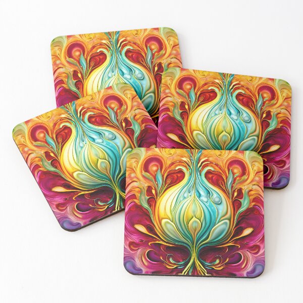 Item preview, Abstract interplay of colors in the floral design designed and sold by Mianku | Für das Leben.