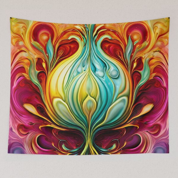 Item preview, Abstract interplay of colors in the floral design designed and sold by Mianku | Für das Leben.