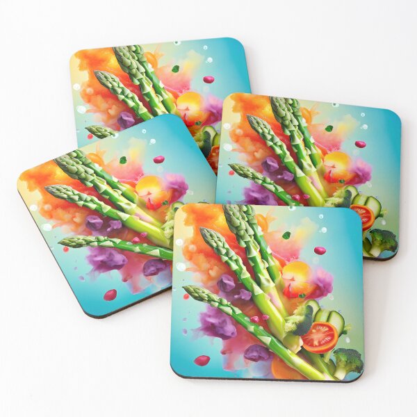 Item preview, Fresh asparagus and a colorful explosion of vegetables designed and sold by Mianku | Für das Leben.