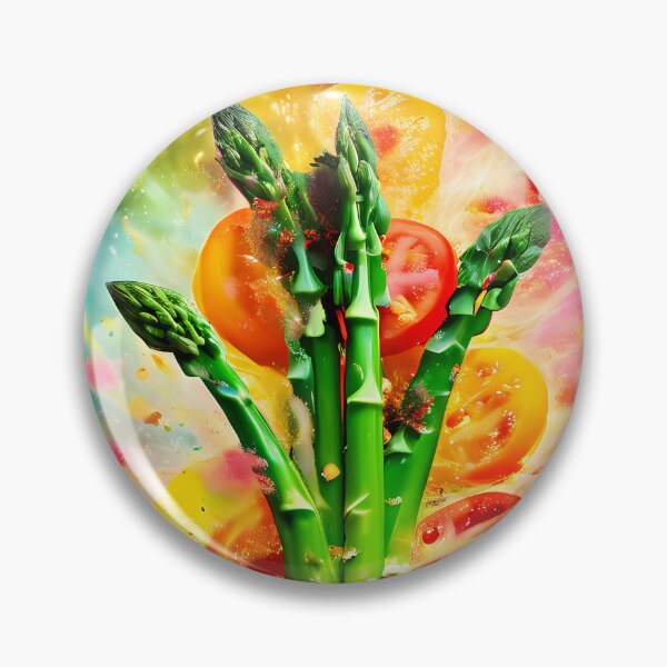 Item preview, Explosive explosion of color from asparagus and tomatoes designed and sold by Mianku | Für das Leben.