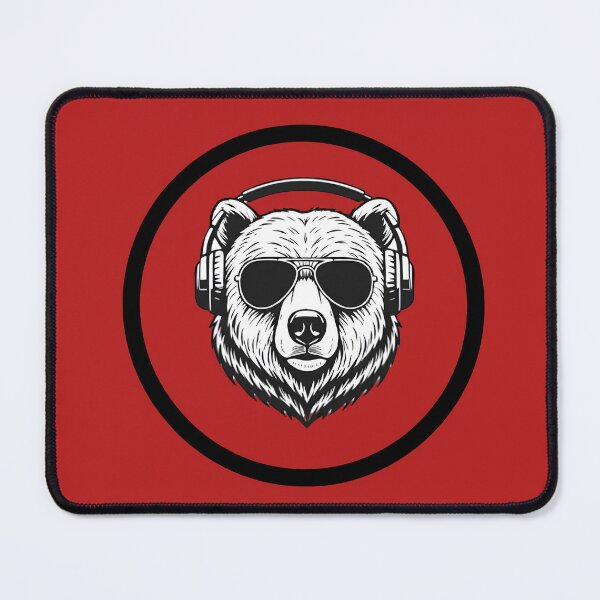 Item preview, "Urban Beat Bear" Cool Grizzly in Sunglasses and Headphones Graphic Art designed and sold by InkWeaveShop.