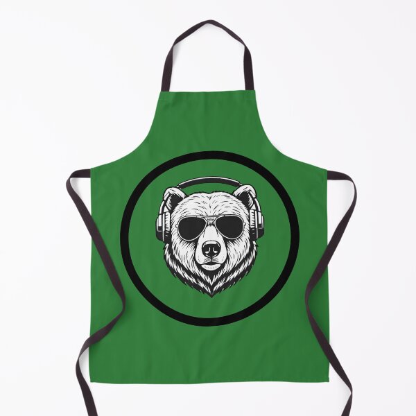 Item preview, "Urban Beat Bear" Cool Grizzly in Sunglasses and Headphones Graphic Art designed and sold by InkWeaveShop.