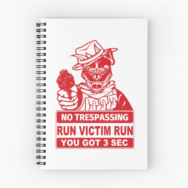 Item preview, No Trepassing; Run Victim Run;  designed and sold by StickerApe.