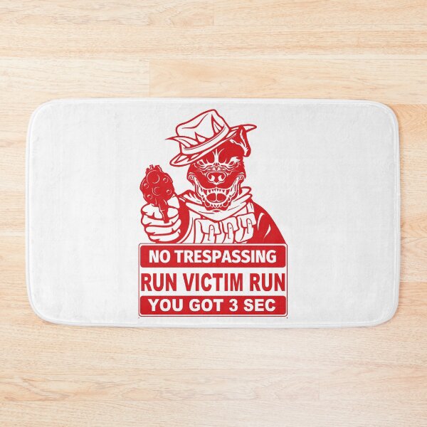 Item preview, No Trepassing; Run Victim Run;  designed and sold by StickerApe.