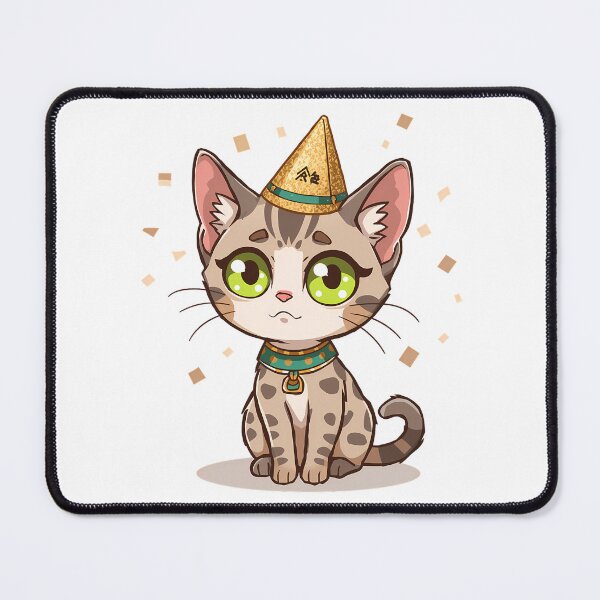 Item preview, Egyptian Mau Cat Ancient Aimless New Year Chibi Funny Spotted Cat Sarcastic Holiday designed and sold by GiftsForge.