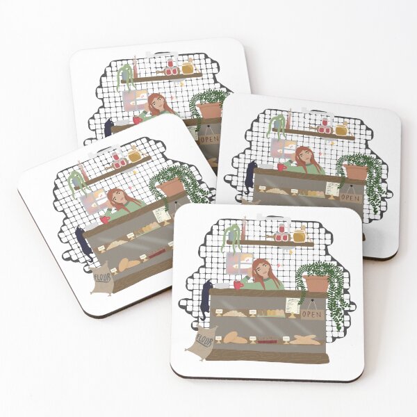 Item preview, cafe girl designed and sold by doodlemold.